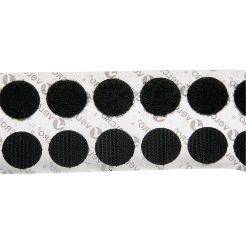 Fastener Coins, Hook & Loop, 3/4" Dia., Adhesive, Black Solutions industrielles ALPHA