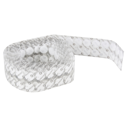Attaches en jeton, Boucle et crochet, 3/4" dia., Adh&eacute;sif, Blanc Solutions industrielles ALPHA