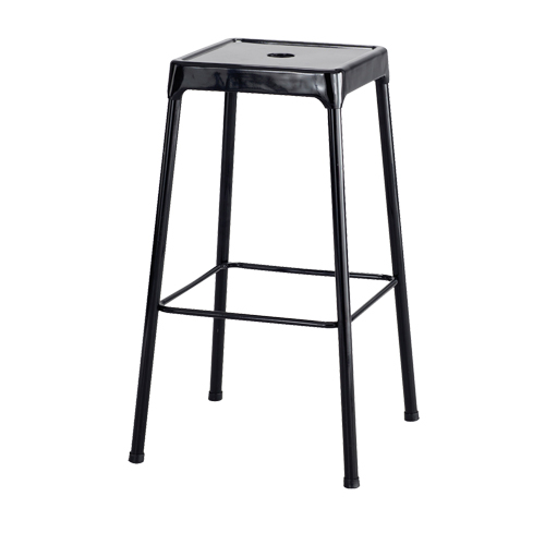 Tabouret en acier pour bistro Safco, Stationnaire, Fixe, 29", Acier Si&egrave;ge, Noir Solutions industrielles ALPHA