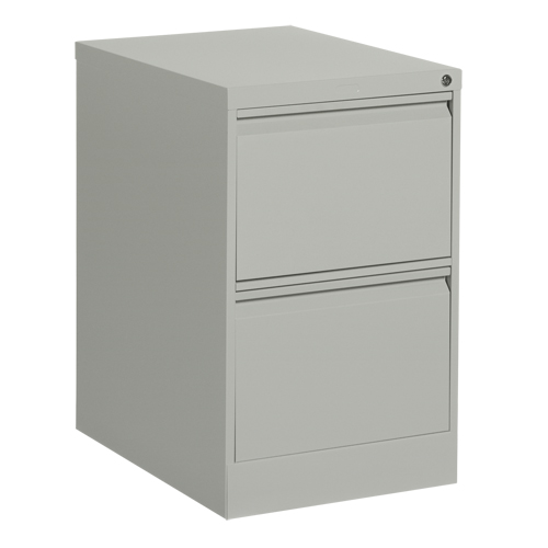 Vertical Filing Cabinet, Steel, 2 Drawers, 18-1/7" W x 25" D x 29" H, Grey Solutions industrielles ALPHA