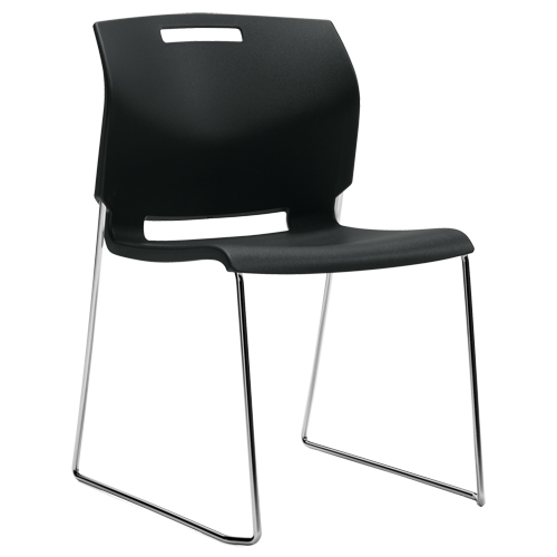 Chaise, Plastique, Hauteur 32-1/2", Capacit&eacute; 300 lb, Noir Solutions industrielles ALPHA