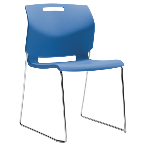 Chair, Plastic, 32-1/2" High, 300 lbs. Capacity, Blue Solutions industrielles ALPHA