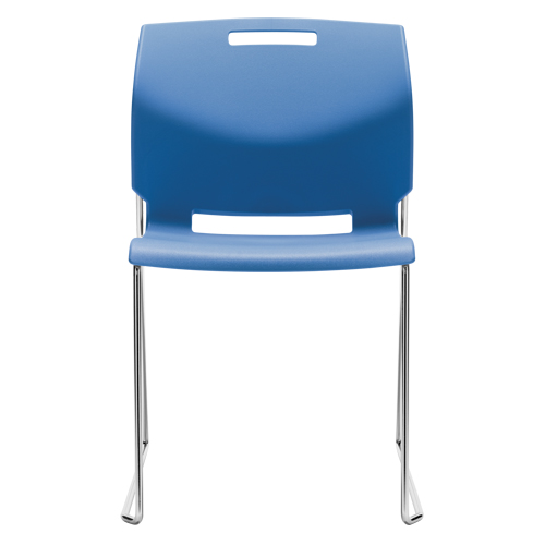 Chair, Plastic, 32-1/2" High, 300 lbs. Capacity, Blue Solutions industrielles ALPHA