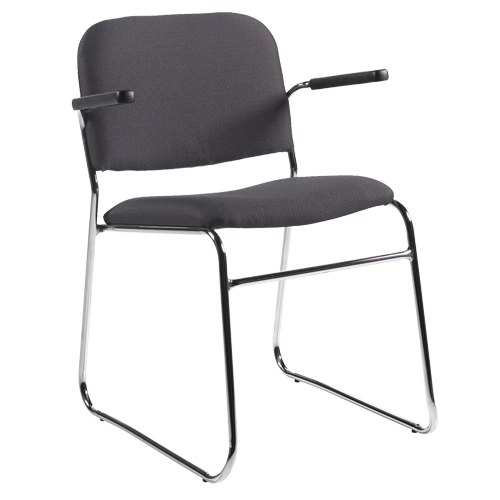 Chair, Fabric, 30" High, 200 lbs. Capacity, Black Solutions industrielles ALPHA