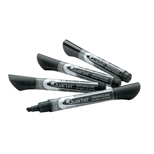 Marqueurs effaçables &agrave; sec EnduraGlide, Noir, Pointe Ciseau Solutions industrielles ALPHA
