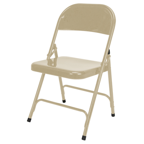 Folding Chair, Steel, Beige, 300 lbs. Weight Capacity Solutions industrielles ALPHA