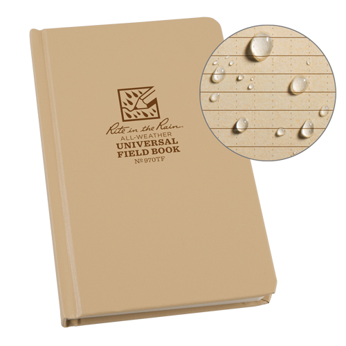 Bound Book, Hard Cover, Tan, 160 Pages, 4-5/8" W x 7-1/4" L Solutions industrielles ALPHA