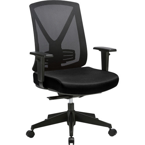 Activ Series Premium Synchro-Tilt Adjustable Chair, Fabric/Mesh, Black, 275 lbs. Capacity Solutions industrielles ALPHA