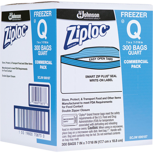 Sacs de cong&eacute;lation Ziploc Solutions industrielles ALPHA