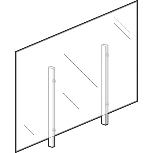 Sneeze Guard, 48" W x 36" H Solutions industrielles ALPHA