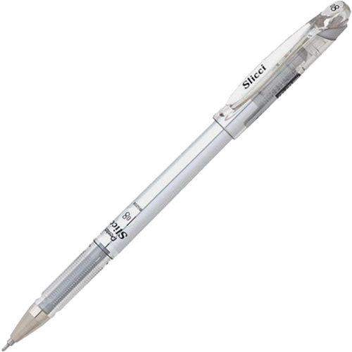 Stylo gel m&eacute;tallique Slicci, Argent, 0,8 mm Solutions industrielles ALPHA