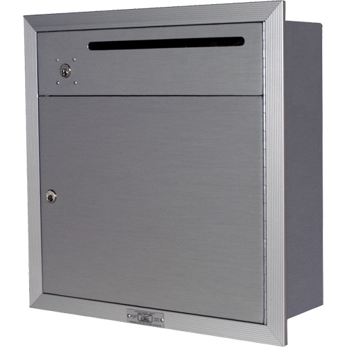 Recessed Collection Box, Wall -Mounted, 12-3/4" x 16-3/8", 2 Doors, Aluminum Solutions industrielles ALPHA