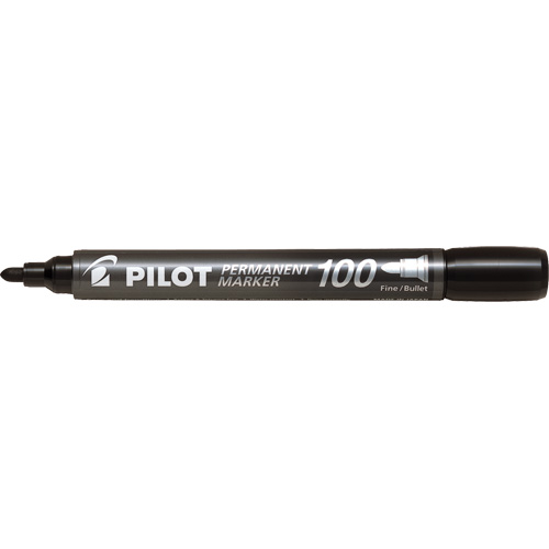 Marqueur permanent Pilot 100, Ronde, Noir Solutions industrielles ALPHA