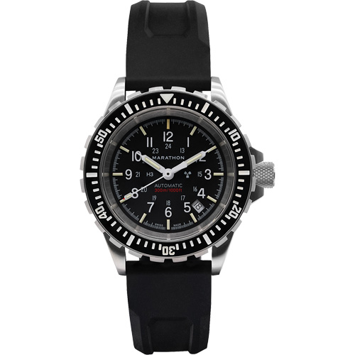 Large Diver's Automatic Watch, Digital, Battery Operated, 41 mm, Black Solutions industrielles ALPHA
