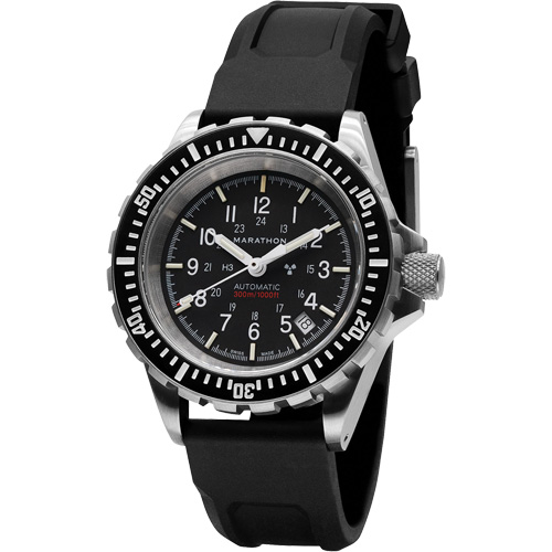 Large Diver's Automatic Watch, Digital, Battery Operated, 41 mm, Black Solutions industrielles ALPHA