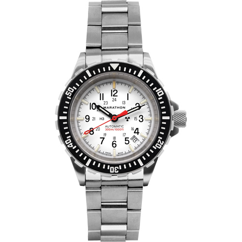 Arctic Edition Large Diver's Automatic GSAR Watch with Stainless Steel Bracelet, Digital, Battery Operated, 41 mm, Silver Solutions industrielles ALPHA