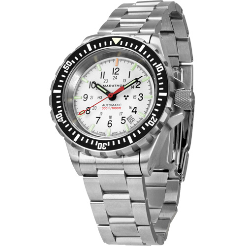 Arctic Edition Large Diver's Automatic GSAR Watch with Stainless Steel Bracelet, Digital, Battery Operated, 41 mm, Silver Solutions industrielles ALPHA