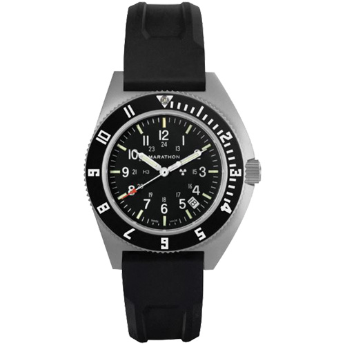 Steel Navigator with Date on Black 3-Piece Rubber Strap Kit, Digital, Battery Operated, 41 mm, Black Solutions industrielles ALPHA