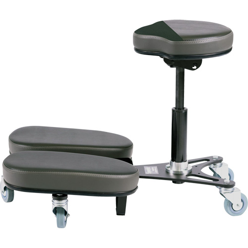 STAG4 Adjustable Kneeling Chair, Vinyl, Black/Grey Solutions industrielles ALPHA