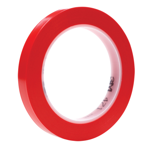 Ruban en vinyle 471, 12 mm (1/2") la x 32,9 m (108') lo, 5,3 mils, Rouge Solutions industrielles ALPHA