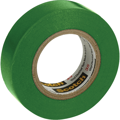 Scotch&reg; 35 Colour Coded Tape, 12.7 mm (1/2") x 6.1 m (20'), Green, 7 mils Solutions industrielles ALPHA