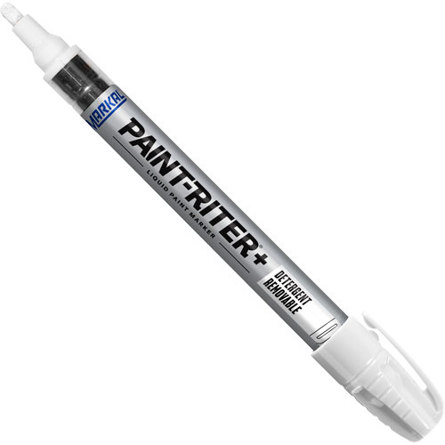 Paint-Riter&reg;+ Detergent Removable Paint Marker, Liquid, White Solutions industrielles ALPHA