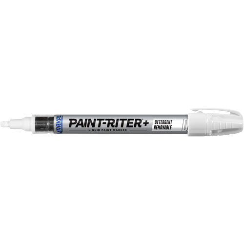 Paint-Riter&reg;+ Detergent Removable Paint Marker, Liquid, White Solutions industrielles ALPHA