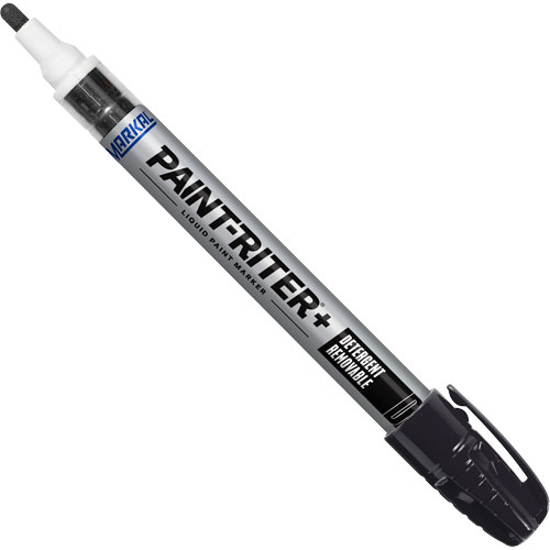 Marqueur &agrave; peinture nettoyable au d&eacute;tergent Paint-Riter+, Liquide, Noir Solutions industrielles ALPHA