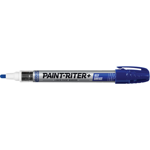 Marqueur pour surfaces huileuses Paint-Riter +, Liquide, Bleu Solutions industrielles ALPHA