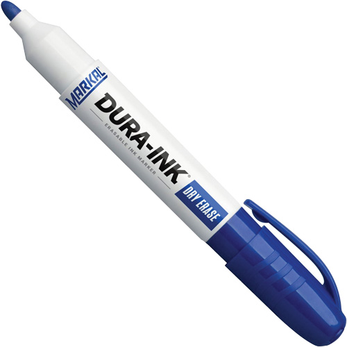 Marqueurs &agrave; essuyage &agrave; sec Dura-Ink, Bleu, Pointe Ronde Solutions industrielles ALPHA