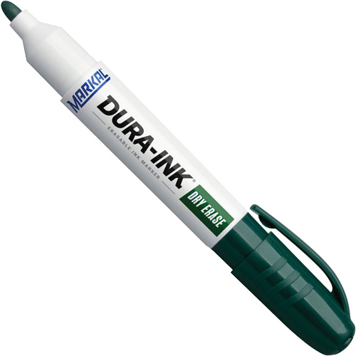 Marqueurs &agrave; essuyage &agrave; sec Dura-Ink, Vert, Pointe Ronde Solutions industrielles ALPHA