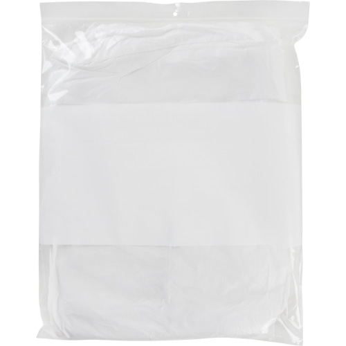 Sacs en poly avec espace inscriptible blanc, Refermable, 15" x 12", 2 mils Solutions industrielles ALPHA