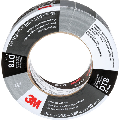 Ruban adh&eacute;sif tout usage DT8, 8 mils, Argent, 48 mm (2") x 55 m (180') Solutions industrielles ALPHA