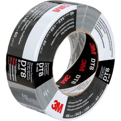 Ruban adh&eacute;sif tout usage DT8, 8 mils, Argent, 48 mm (2") x 55 m (180') Solutions industrielles ALPHA