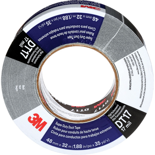 DT17 Super-Duty Duct Tape, 17 mils, Black, 48 mm (2") x 32 m (105') Solutions industrielles ALPHA