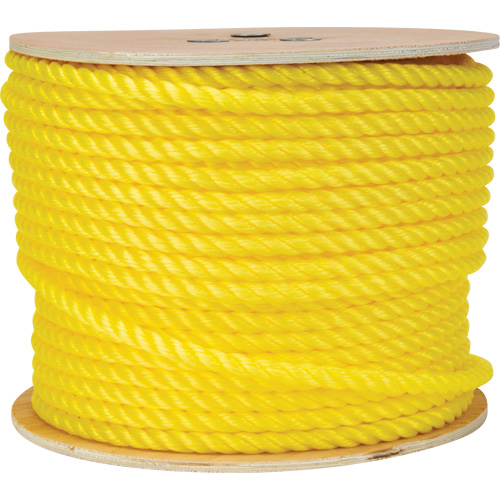 Corde jaune tress&eacute;e 1/2", Polypropyl&egrave;ne, 335' Solutions industrielles ALPHA
