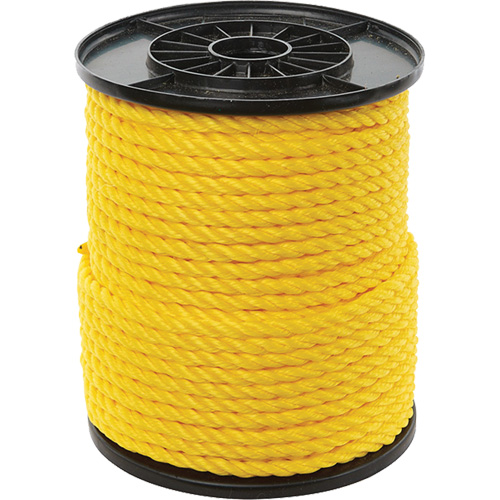 3/8" Yellow Twisted 3-Strand Rope, Polypropylene, 250' Solutions industrielles ALPHA