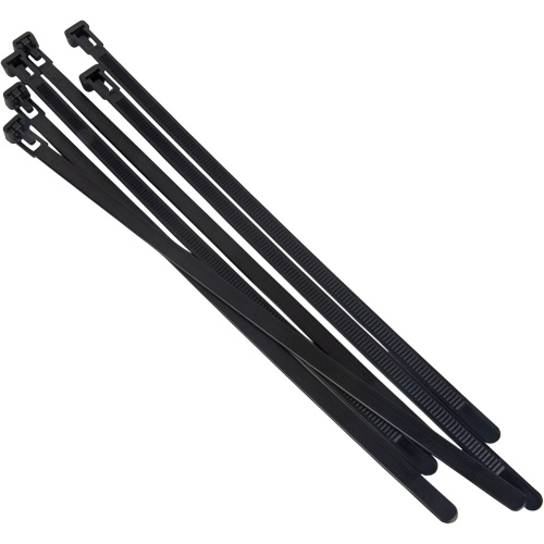 Re-Usable Cable Tie, 14" Long, 50 lbs. Tensile Strength, Black Solutions industrielles ALPHA