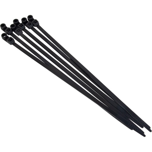 Screw-In Cable Tie, 8" Long, 50 lbs. Tensile Strength, Black Solutions industrielles ALPHA