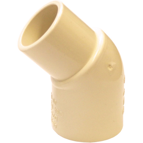 Flowguard Gold 45° Street Elbow Fitting, Spigot x Hub, CPVC, 1/2" Solutions industrielles ALPHA