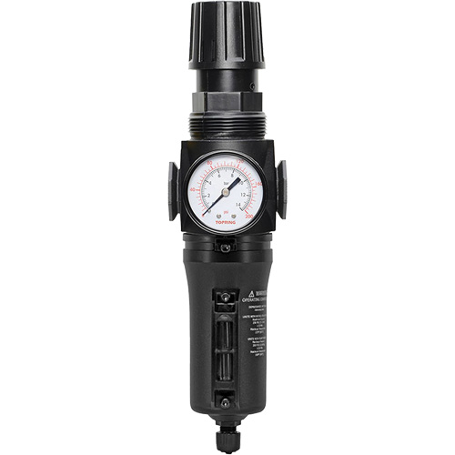 Filtre/r&eacute;gulateur drain manuel avec bol en m&eacute;tal Modulair 300, 1/4" NPT, 250 PSI, Capacit&eacute; de 5,1 oz liq. Solutions industrielles ALPHA