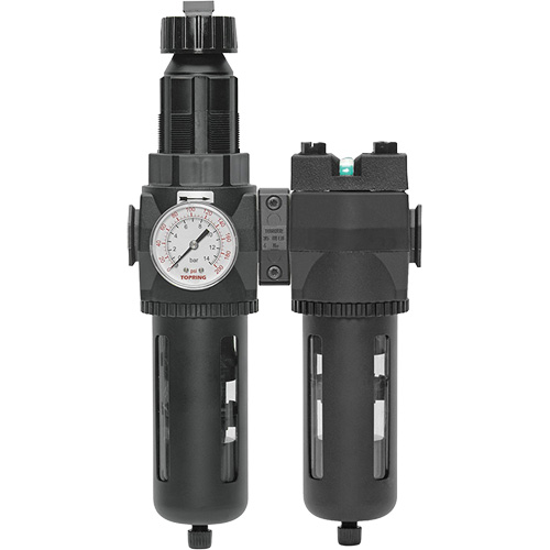Filtre/r&eacute;gulateur + filtre coalescent drain manuel avec bol standard Modulair 400, 1/4" NPT, 150 psi, Capacit&eacute; de 9,1 oz liq. Solutions industrielles ALPHA