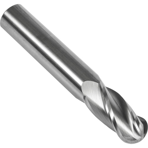 S238 30° Ball Nose End Mill, 1/16" Dia., 1-1/2" L, 4 Flutes, 1/8" Shank, Carbide Solutions industrielles ALPHA