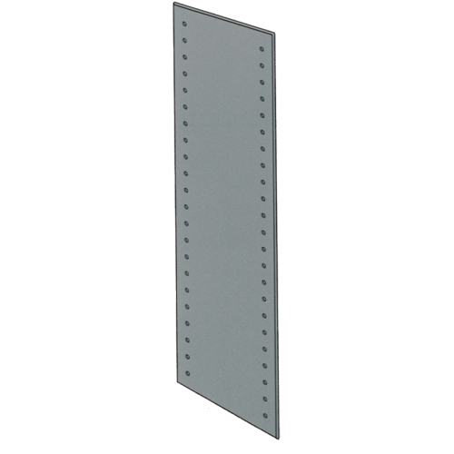 Panneau d'extr&eacute;mit&eacute; &agrave; corni&egrave;re perfor&eacute;e, 84" ha, 18" p, Acier galvanis&eacute; Solutions industrielles ALPHA