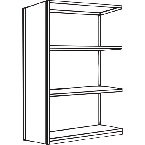 &eacute;l&eacute;ment de rayonnage Interlok, Acier, Sans boulons, Capacit&eacute; 800 lb, 36" la x 88" h x 24" p Solutions industrielles ALPHA