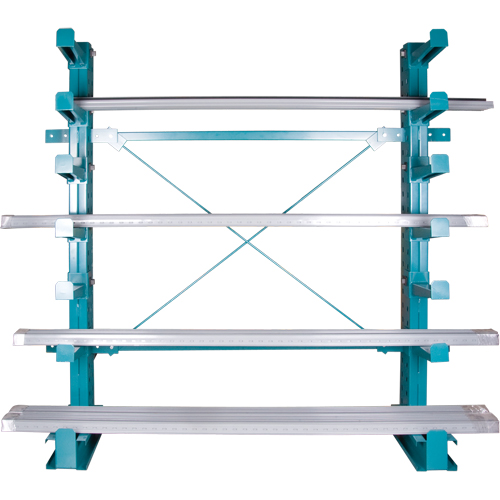 Cantilever Bar-Stock Racking - Light-Duty, Single Sided, 12" Arm, 75" H Solutions industrielles ALPHA