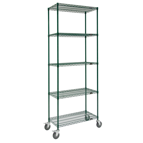 Wire Shelf Cart, Epoxy Finish, 36" x 92" x 24", 800 lbs. Capacity Solutions industrielles ALPHA