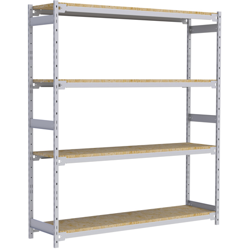 Wide Span Record Storage Shelving, Steel, 4 Shelves, 72" W x 18" D x 84" H Solutions industrielles ALPHA