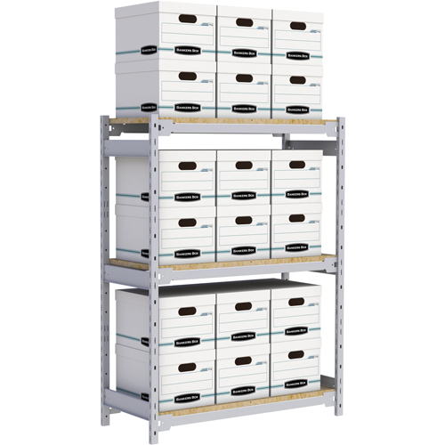 &eacute;tag&egrave;re-classeur de grande largeur, Acier, 3 Tablettes, 42" la x 18" p x 60" h Solutions industrielles ALPHA