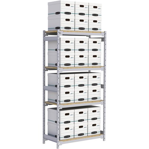 &eacute;tag&egrave;re-classeur de grande largeur, Acier, 4 Tablettes, 42" la x 18" p x 84" h Solutions industrielles ALPHA